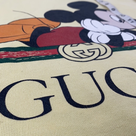 Vintage style yellow Mickey parody Gucci Crewneck sweatshirt - Picture 8 of 8